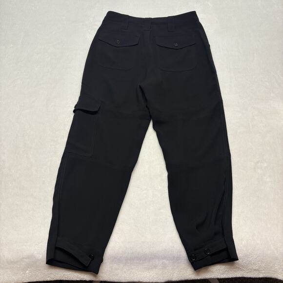 Trina Turk Barrier Islands Utility Cargo Jogger Pants Multi Pocket Black Size 4 - Picture 13 of 13